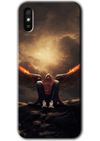 Xiaomi Redmi 9A Kılıf Hd Desen Baskılı Arka Kapak - Wings Of Power