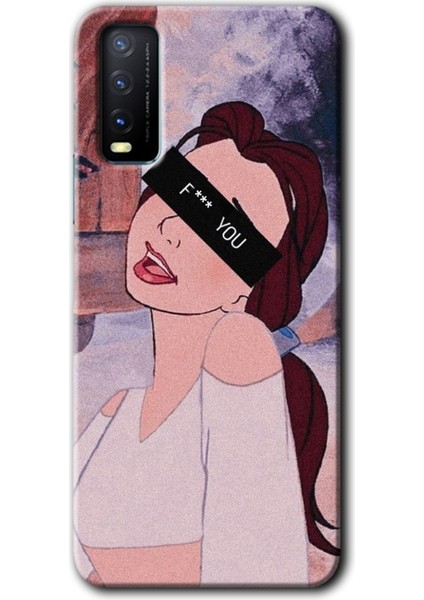 Vivo Y20 Kılıf Hd Desen Baskılı Arka Kapak - Bad Girl