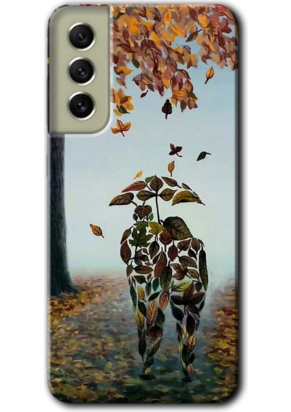 Samsung Galaxy S21 Fe Kılıf Hd Desen Baskılı Arka Kapak + Temperli Cam - Doğadan Aşk