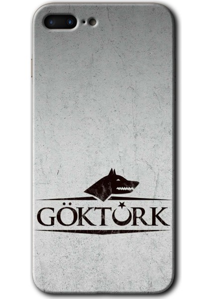 iPhone 8 Plus Kılıf Hd Desen Baskılı Arka Kapak + Temperli Cam - Göktürk