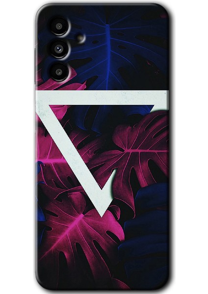 Samsung Galaxy M23 Kılıf Hd Desen Baskılı Arka Kapak + Temperli Cam - Mekanik Yaprak