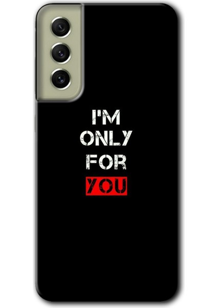 Samsung Galaxy S21 Fe Kılıf Hd Desen Baskılı Arka Kapak + Temperli Cam - For You
