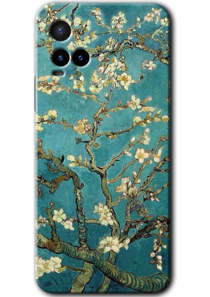 Vivo Y33S Kılıf Hd Desen Baskılı Arka Kapak - Almond Blossom