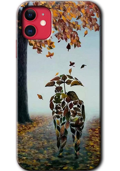 iPhone 11 Kılıf Hd Desen Baskılı Arka Kapak + Temperli Cam - Doğadan Aşk