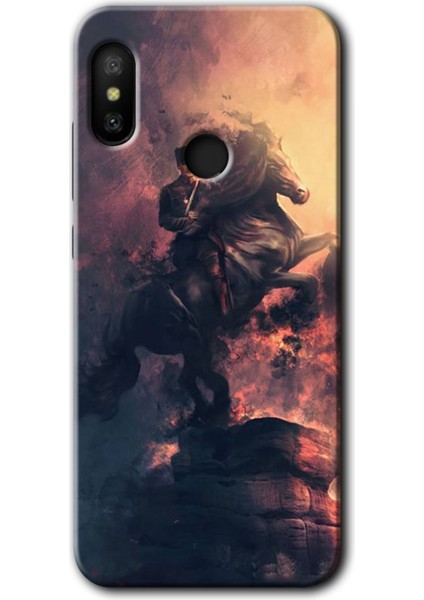 Xiaomi Redmi Note 6 Pro Kılıf Hd Desen Baskılı Arka Kapak - Atatürk Portre