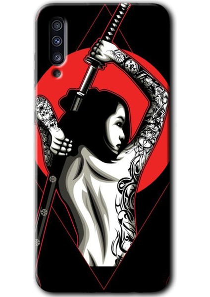 Samsung Galaxy A70S Kılıf Hd Desen Baskılı Arka Kapak + Temperli Cam - SAMUR19 Girl