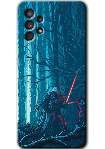 Samsung Galaxy A32 4g Kılıf Hd Desen Baskılı Arka Kapak + Temperli Cam - Jedi