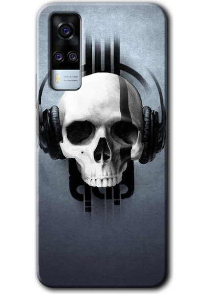 Vivo Y51 Kılıf Hd Desen Baskılı Arka Kapak - Müzik Kurukafa