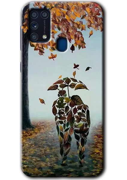 Samsung Galaxy M31 Kılıf Hd Desen Baskılı Arka Kapak + Temperli Cam - Doğadan Aşk