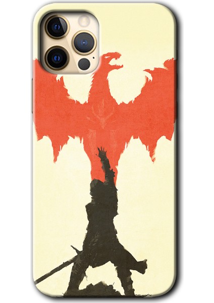 iPhone 11 Pro Max Kılıf Hd Desen Baskılı Arka Kapak + Temperli Cam - Dragon Hunter 1