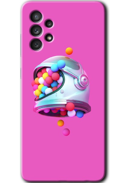 Samsung Galaxy A33 Kılıf Hd Desen Baskılı Arka Kapak + Temperli Cam - Uzay Başlığı