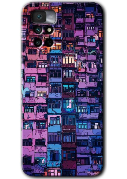 Xiaomi Redmi Note 11 4g Kılıf Hd Desen Baskılı Arka Kapak - Şehir Görünümü