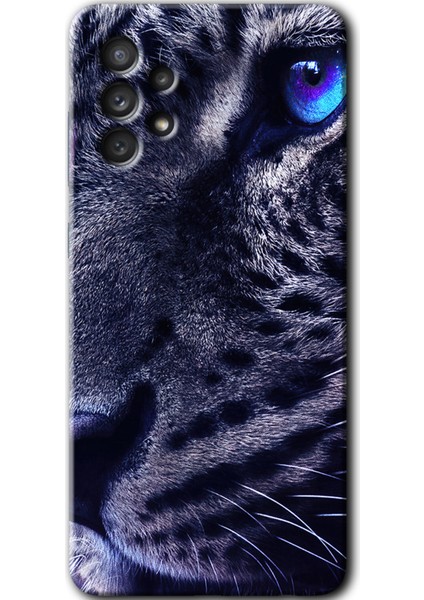 Samsung Galaxy A72 Kılıf Hd Desen Baskılı Arka Kapak + Temperli Cam - Kaplan