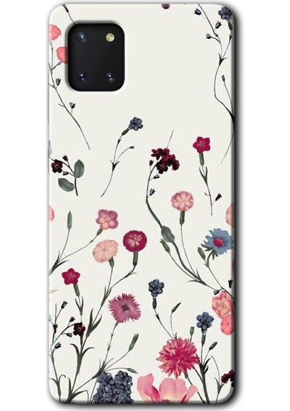 Samsung Galaxy Note 10 Lite Kılıf Hd Desen Baskılı Arka Kapak + Temperli Cam - Mat Çiçek