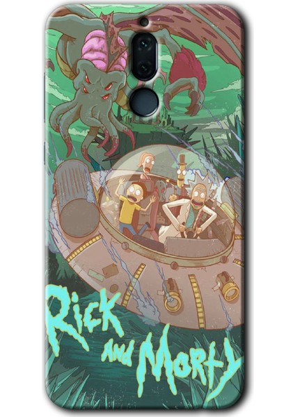 Huawei Mate 10 Lite Kılıf Hd Desen Baskılı Arka Kapak + Temperli Cam - Bad Breaking