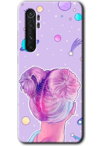 Xiaomi Mi Note 10 Lite Kılıf Hd Desen Baskılı Arka Kapak - Uzaylı Kız