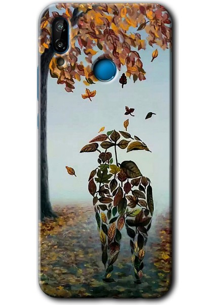 Huawei P20 Lite Kılıf Hd Desen Baskılı Arka Kapak + Temperli Cam - Doğadan Aşk