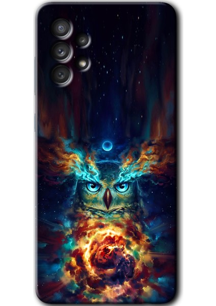 Samsung Galaxy A32 4g Kılıf Hd Desen Baskılı Arka Kapak + Temperli Cam - Ballı Baykuş