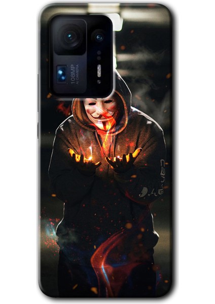 Xiaomi Mi Mix 4 Kılıf Hd Desen Baskılı Arka Kapak - V For Fire