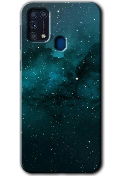 Samsung Galaxy M31 Kılıf Hd Desen Baskılı Arka Kapak + Temperli Cam - Yıldızlararası