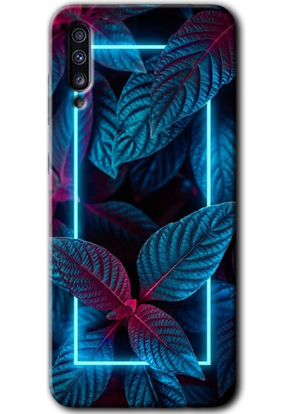 Samsung Galaxy A70S Kılıf Hd Desen Baskılı Arka Kapak + Temperli Cam - Mekanik Yaprak 4