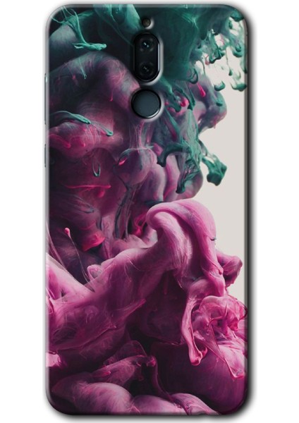 Huawei Mate 10 Lite Kılıf Hd Desen Baskılı Arka Kapak + Temperli Cam - Liquid Cloud