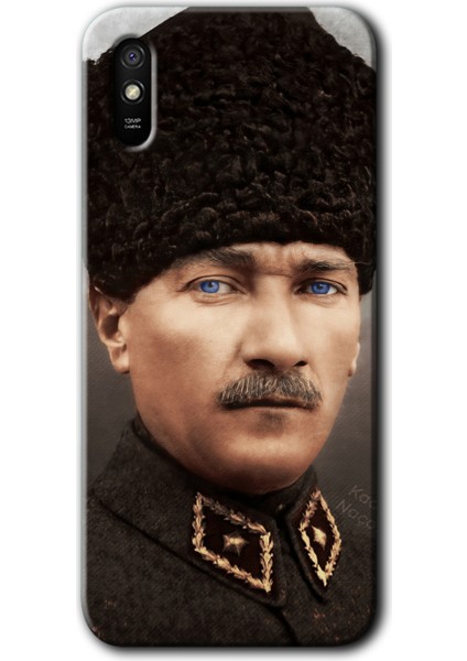 Xiaomi Redmi 9A Kılıf Hd Desen Baskılı Arka Kapak - Başkomutan Atatürk