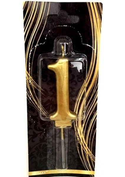 1 Yaş Gold Rakam Mum