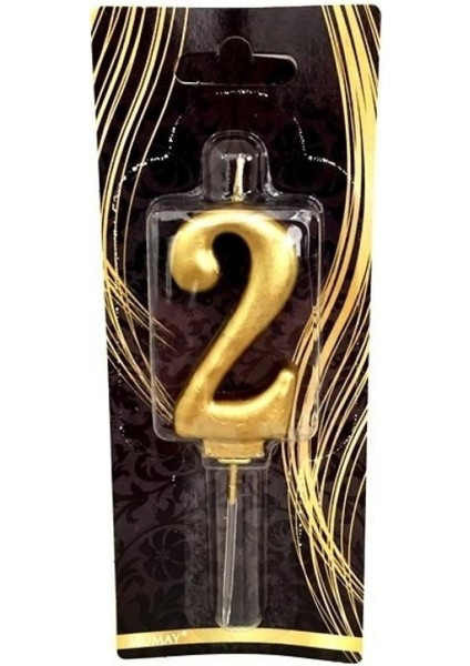 2 Yaş Gold Rakam Mum