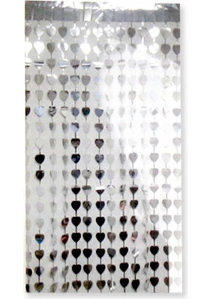 Metalize Kalpli Gümüş Araka Fon Süs