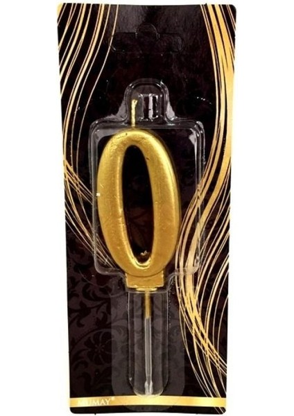 0 Yaş Gold Rakam Mum