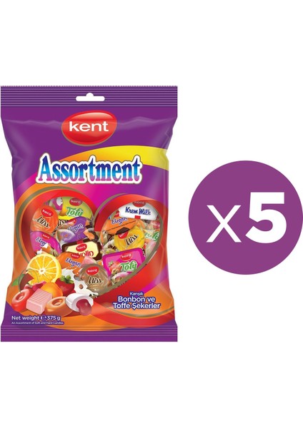 Assortment Karışık Şeker 375 gr 5 Li