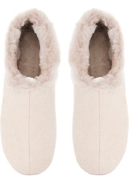 Bej Kadın Fluffy Yünlü Patik fiyatları