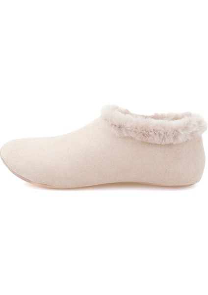 Bej Kadın Fluffy Yünlü Patik indirimleri