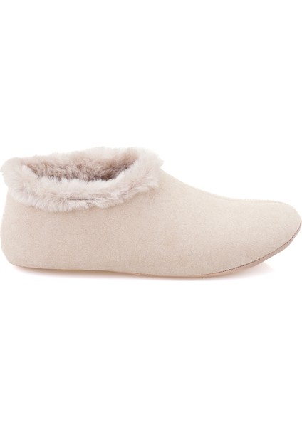 Bej Kadın Fluffy Yünlü Patik fırsatları