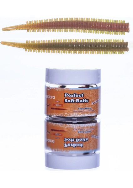 Pandora Perfect Soft Baits Sand Worm 7cm Kavanozlu Camo