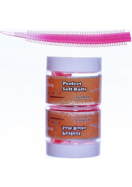 Pandora Perfect Soft Baits Sand Worm 7cm Kavanozlu Pink