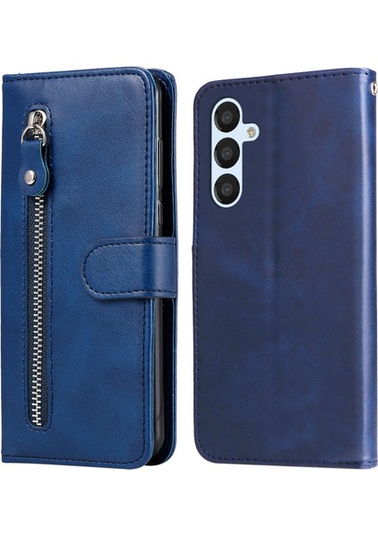Samsung Galaxy A54 5g Çizgi Anti-Çizgi Cep Cep Flip Telefon Kılıf Buzağı Dokusu Pu Deri Manyetik Kapanma Stand Cüzdan Kapağı (Yurt Dışından)