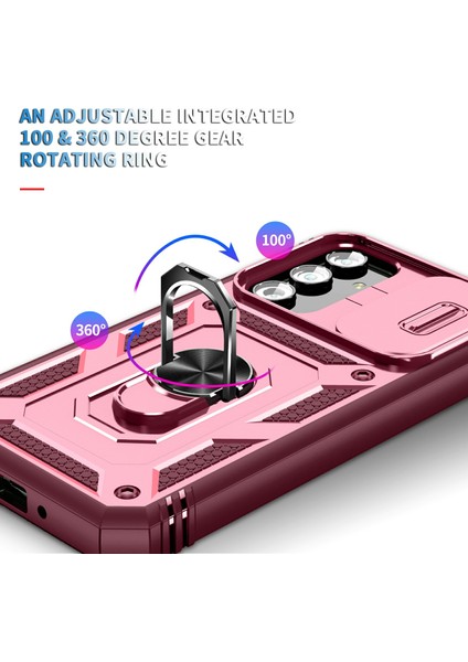Samsung Galaxy A54 5g Pc Tpu Case Kickstand Şok Geçirmez Kapak Kart Yuvası, Lens Guard (Yurt Dışından) modelleri
