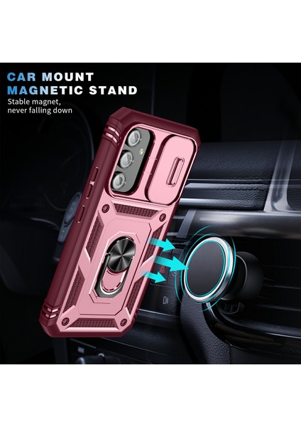 Samsung Galaxy A54 5g Pc Tpu Case Kickstand Şok Geçirmez Kapak Kart Yuvası, Lens Guard (Yurt Dışından) indirimleri