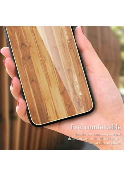 Samsung Galaxy A54 5g Ahşap Desenli Telefon Kılıfı Temperli Cam Tpu Çerçeve Şok Koruyucu Kapak (Yurt Dışından) indirimleri