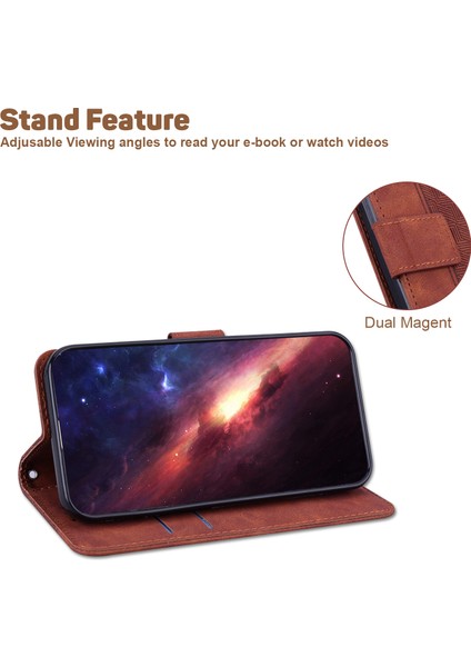 Samsung Galaxy A54 5g Bilek Kayışı Telefon Kabuğu Baskılı Geometri Desen Pus Kılıfı Pu Deri Manyetik Kapanma Stand Cüzdan (Yurt Dışından)