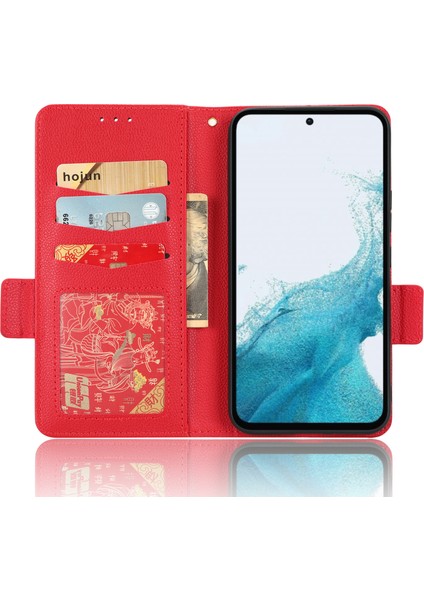 Samsung Galaxy A54 5g Cep Telefonu Kapağı Cüzdan Standı Litchi Doku Pu Deri Çift Manyetik Toka Telefon Kılıfı (Yurt Dışından) fırsatları