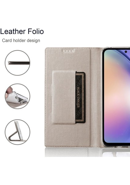 Samsung Galaxy A54 5g Kart Yuvaları Için Vili Dmx Serisi Pu Deri Telefon Kılıf Mobil Telefon Stand Kapağı (Yurt Dışından) modelleri