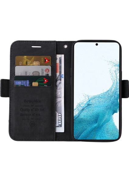 Betopnice 001 Samsung Galaxy A54 5g Pu Deri Kılıf Damla Koruması Baskılı Hat Çizgisi Dikiş Cüzdan Stand Cep Telefonu Kapağı (Yurt Dışından) fiyatları