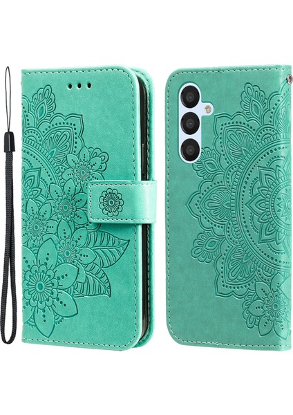 Samsung Galaxy A54 Için 5g Baskılı Çiçek Deseni Pu Deri Kılıf Manyetik Toka Stand Cüzdan Anti-Çizelge Telefon Kapağı Kayış (Yurt Dışından)