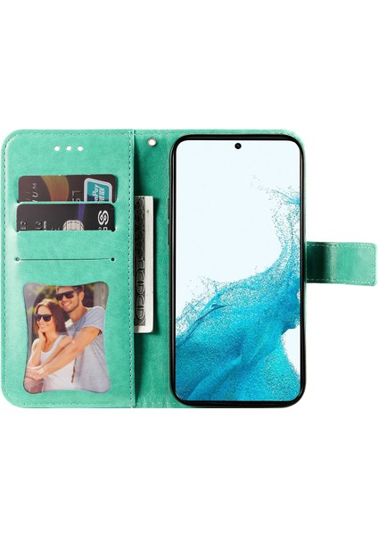 Samsung Galaxy A54 Için 5g Baskılı Çiçek Deseni Pu Deri Kılıf Manyetik Toka Stand Cüzdan Anti-Çizelge Telefon Kapağı Kayış (Yurt Dışından)