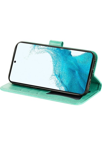 Samsung Galaxy A54 Için 5g Baskılı Çiçek Deseni Pu Deri Kılıf Manyetik Toka Stand Cüzdan Anti-Çizelge Telefon Kapağı Kayış (Yurt Dışından)