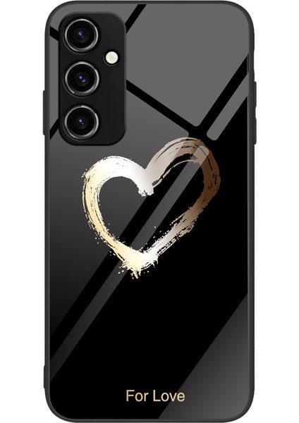 Samsung Galaxy A54 5g Telefon Kapağı Desen Baskı Temperli Cam+Pc+Tpu Telefon Kılıfı (Yurt Dışından)