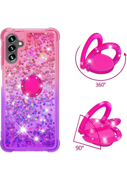 Samsung Galaxy A54 5g Yb Quicksand Serisi-8 Damla Dirençli Gradyan Renk ve Ring Kickstand ile Arka Kapak (Yurt Dışından) fiyatları